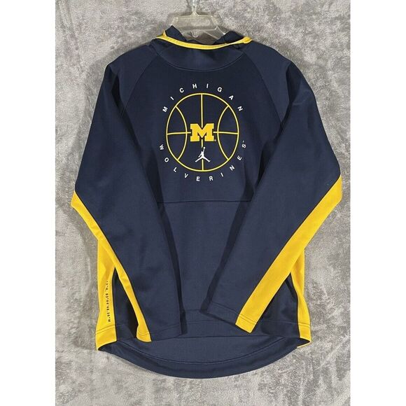 Nike‎ Jordan Jumpman Hoodie Michigan Wolverines Dri-FIT On Court Hoodie NCAA L - Picture 1 of 8